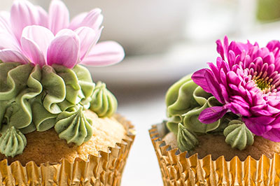 Flower cupcakes